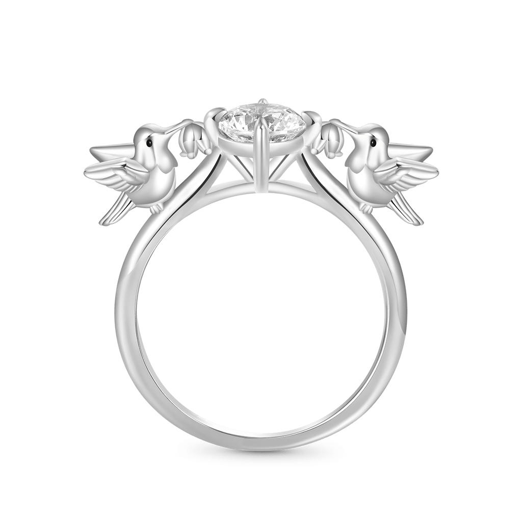 Gnoce Hummingbird Embrace White Zircon Ring_1