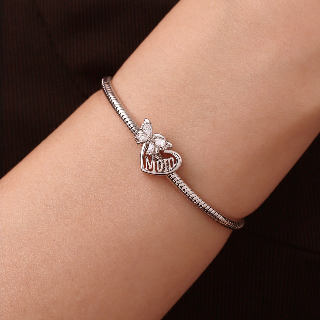 Gnoce Mother's Day Butterfly Heart Charm_5
