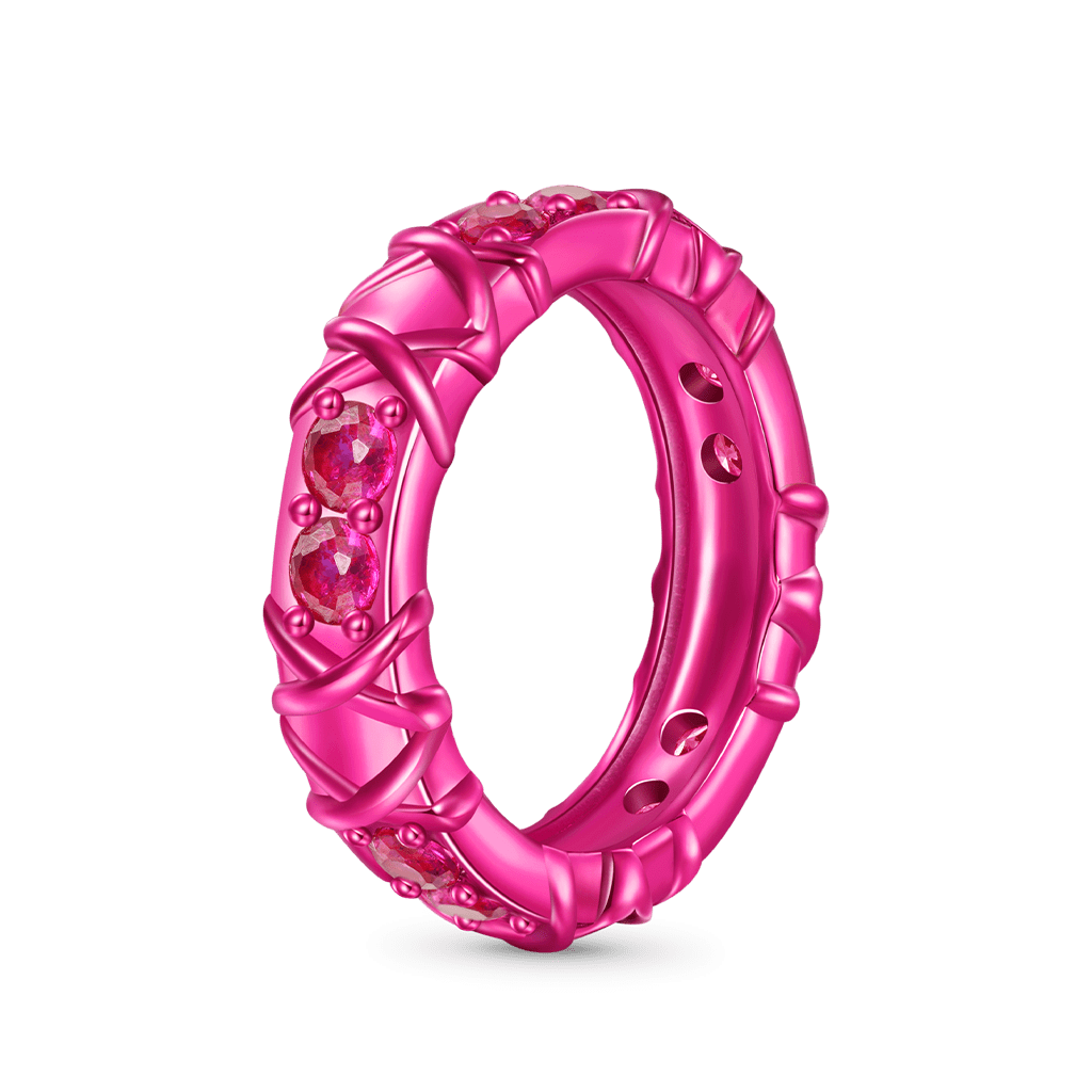 Gnoce Shiny Pink Electroplated Candy Ring_1