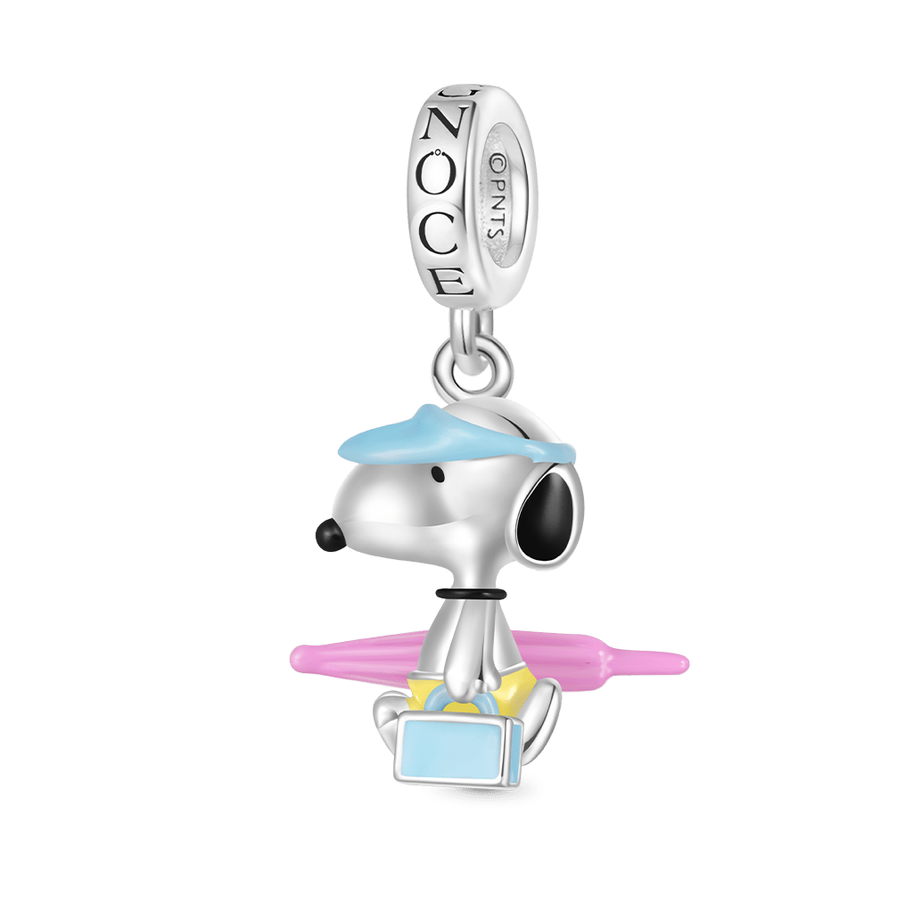 Gnoce Summer Beach Bum Peanuts Snoopy Pendant Dangle Charm_1