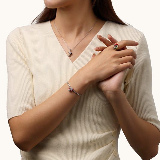 Gnoce Valentine's Day Peanuts Snoopy Love Diamond Charm_5