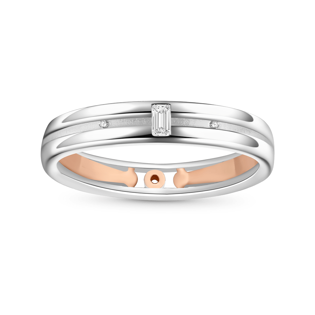 Gnoce Silver Cubic Zirconia Men's Band_1