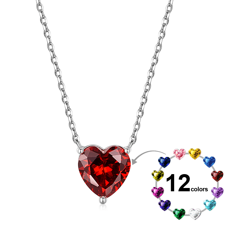 Gnoce Birthstone Heart Necklace_2
