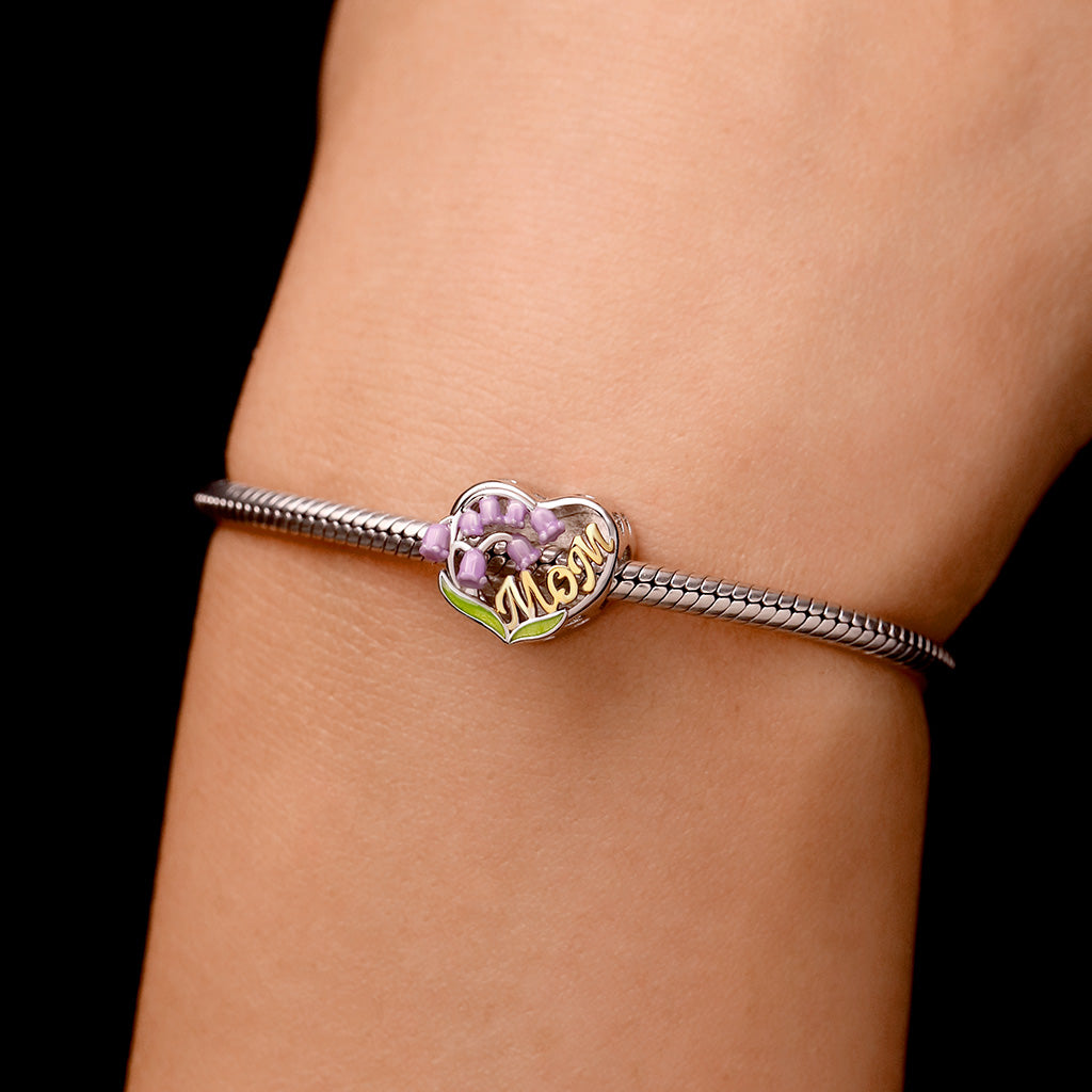 Gnoce Mother's Day Heart Lily of the Valley Photo Charm_5