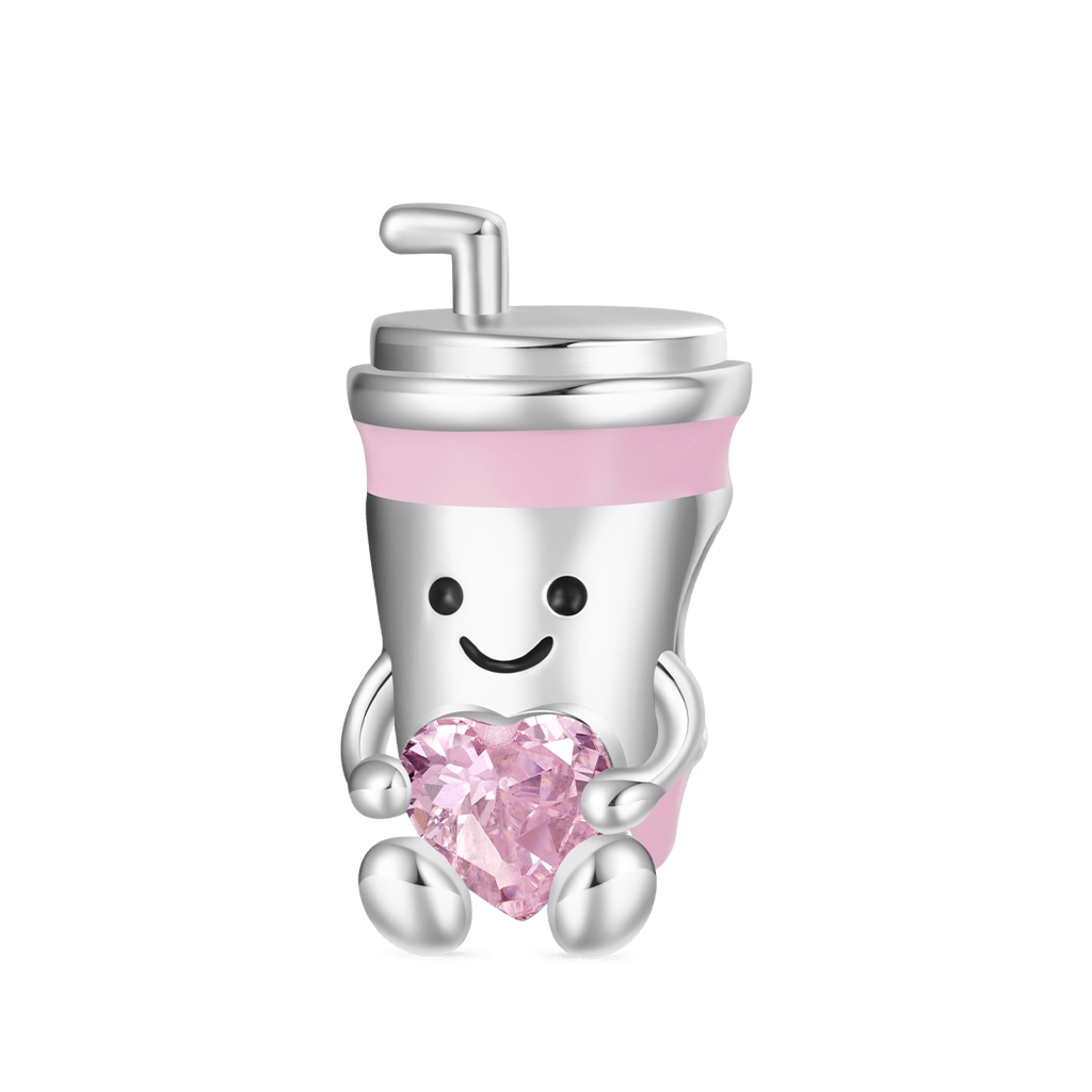 Gnoce Fun Coffee-To-Go Cup Pink Embraces Love Charm_2