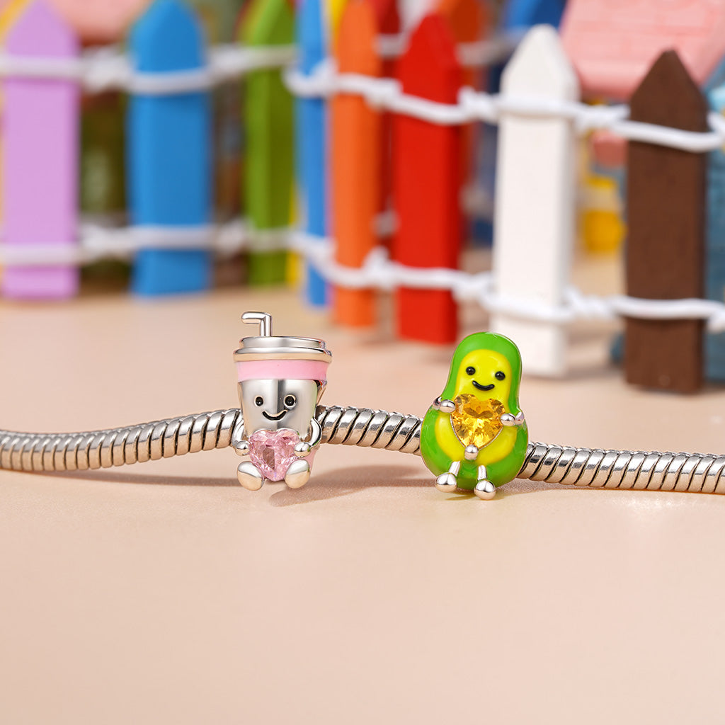 Gnoce Fun Coffee-To-Go Cup Pink Embraces Love Charm_5