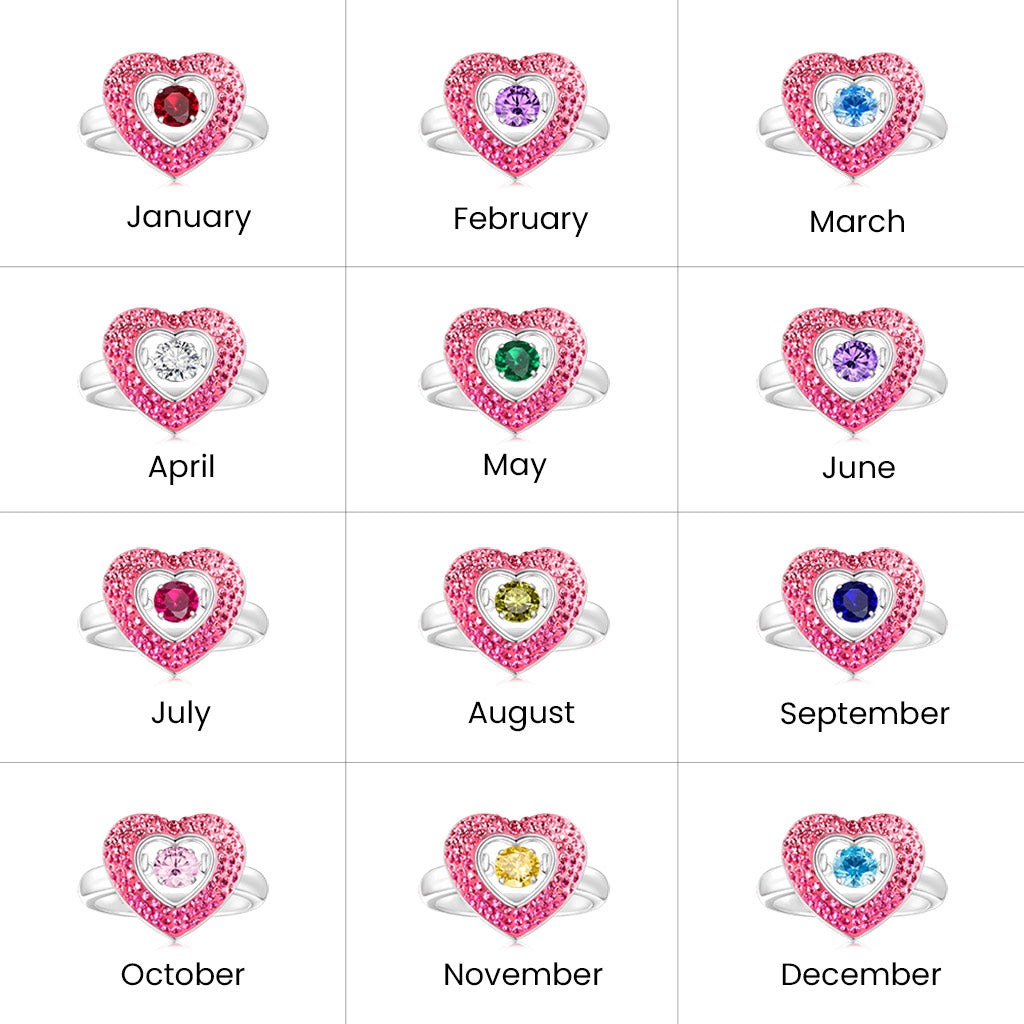 Gnoce Sparkling Pavé Heart Dancing Ring_9