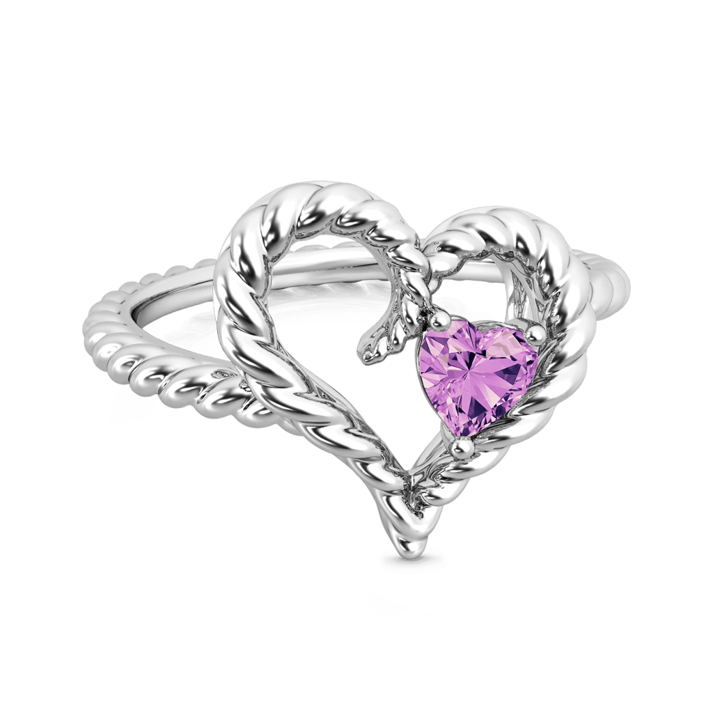 Gnoce Twisted Rope Heart Promise Ring_2