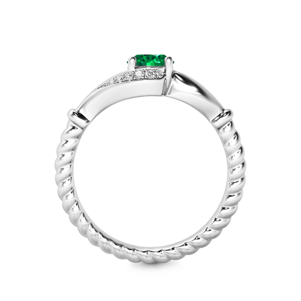 Gnoce Round Split Shank Engagement Ring_2