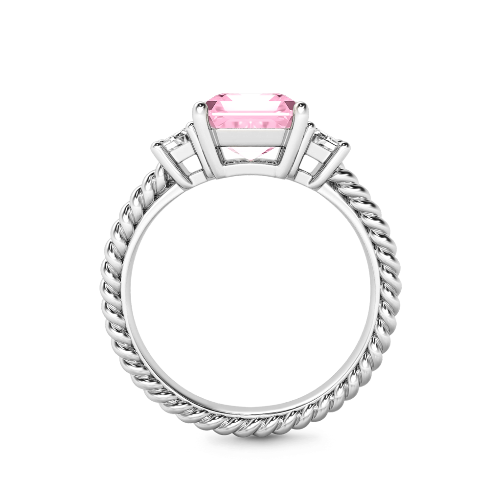 Gnoce Emerald-cut Three Stone Birthstone Engagement Ring_4