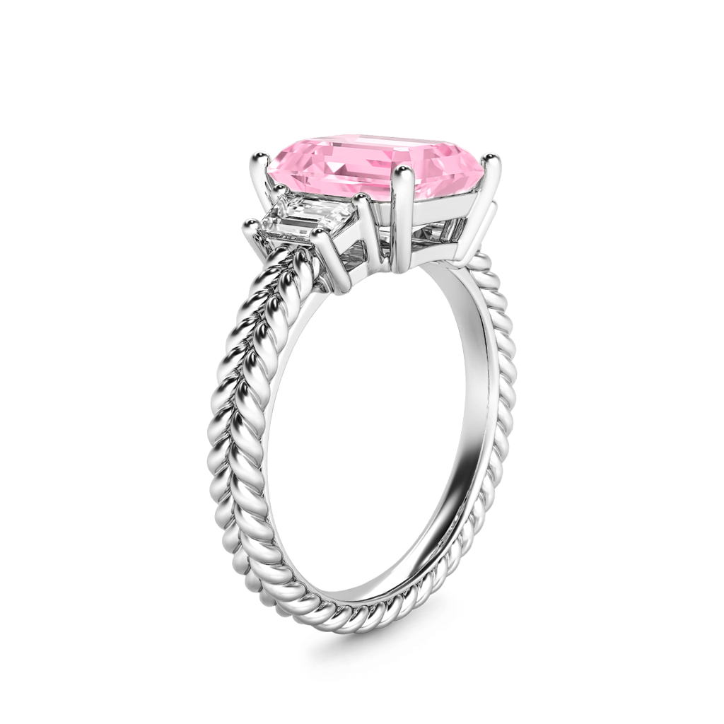 Gnoce Emerald-cut Three Stone Birthstone Engagement Ring_3