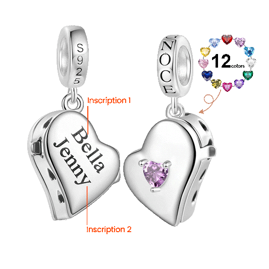 Gnoce Love Multiple Photo Locket Engravable Pendant Dangle Charm_6