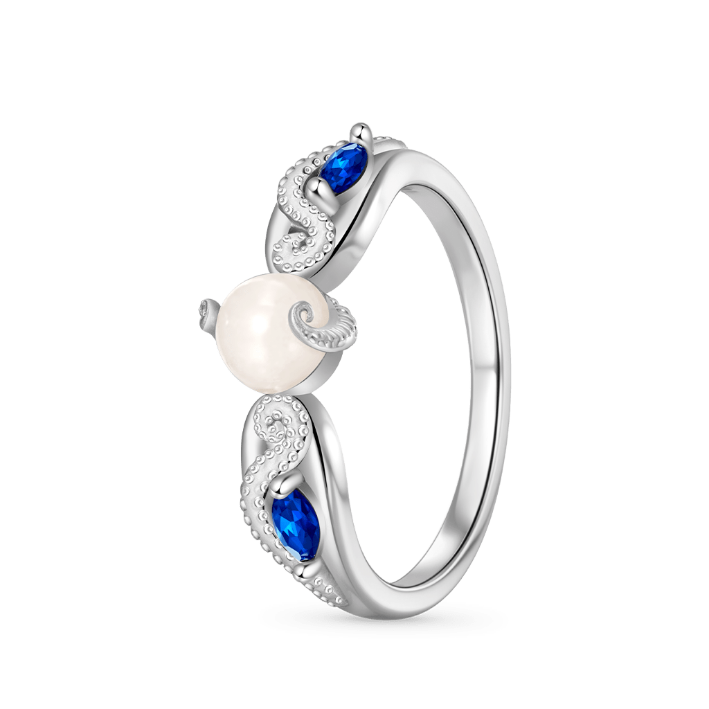 Gnoce Fantasy Ocean Octopus Tentacle Luminous Stone Ring_3