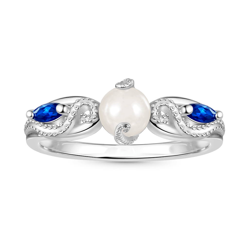 Gnoce Fantasy Ocean Octopus Tentacle Luminous Stone Ring_2