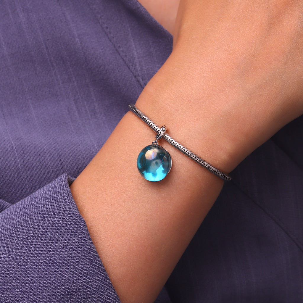 Gnoce Deep Sea Journey - Sea Turtle Glass Projection Pendant Dangle Charm_7