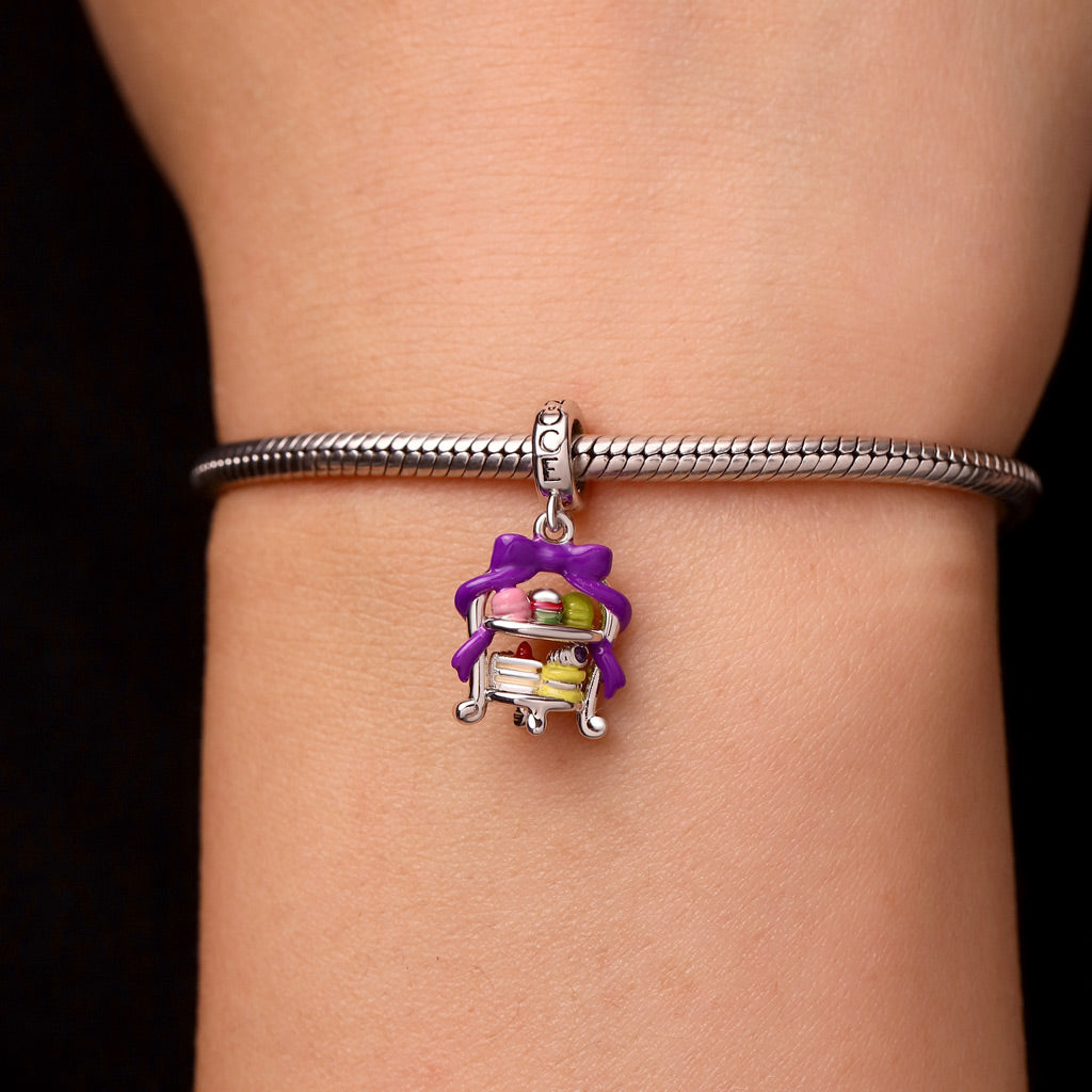 Gnoce Delicate Dessert Stand Pendant Dangle Charm_5