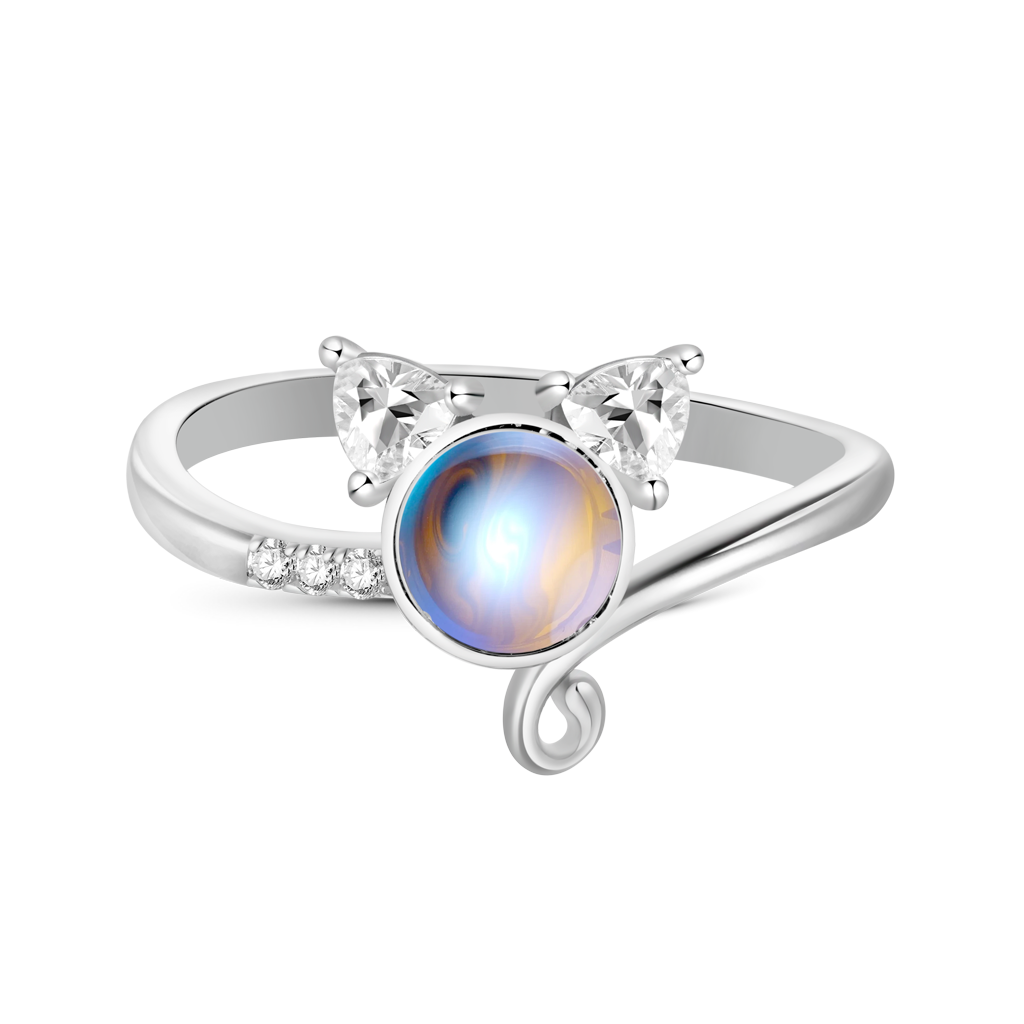 Gnoce Cat Moonstone Band Ring_1