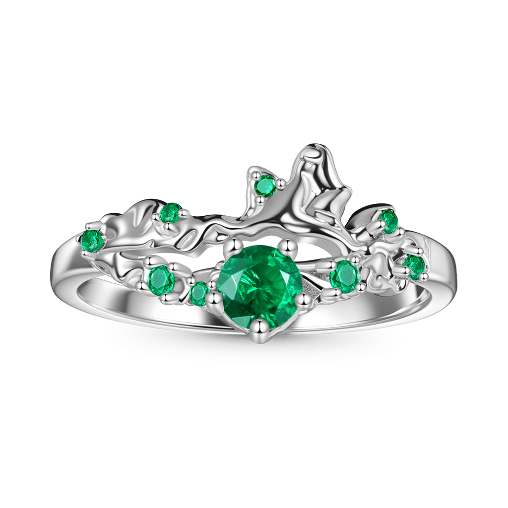 Gnoce Elegant Moss Green Diamond Ring_1