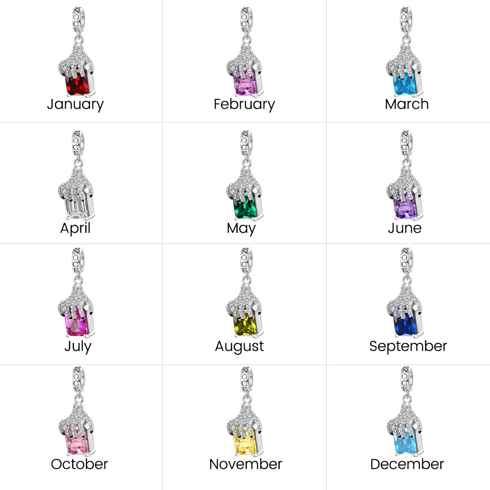 Gnoce Engravable Skeleton Hand Bone Birthstone Charm_8