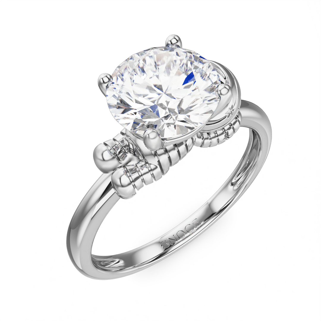 Gnoce Mummy Embraces Moissanite Round Cut Ring_3