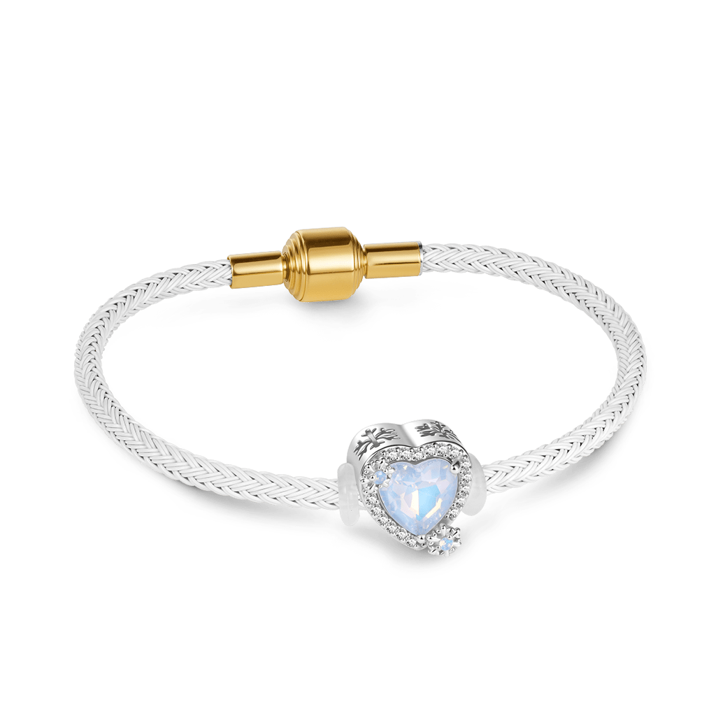 Gnoce White Cylindrical Snap Basic Bracelet with 2 Pieces of Stoppers_2