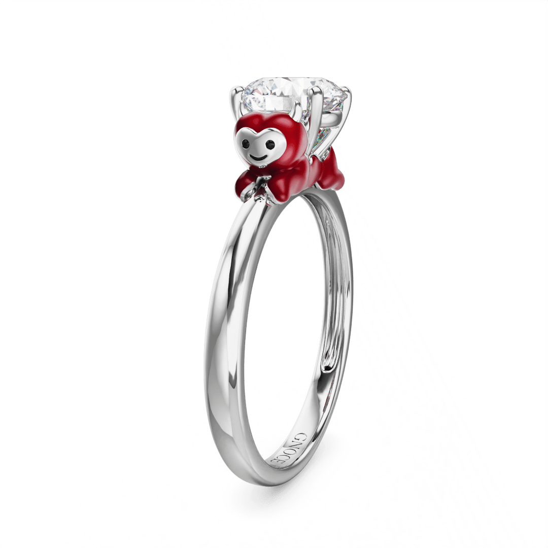 Gnoce Devil Embraces Moissanite Round Cut Ring_4