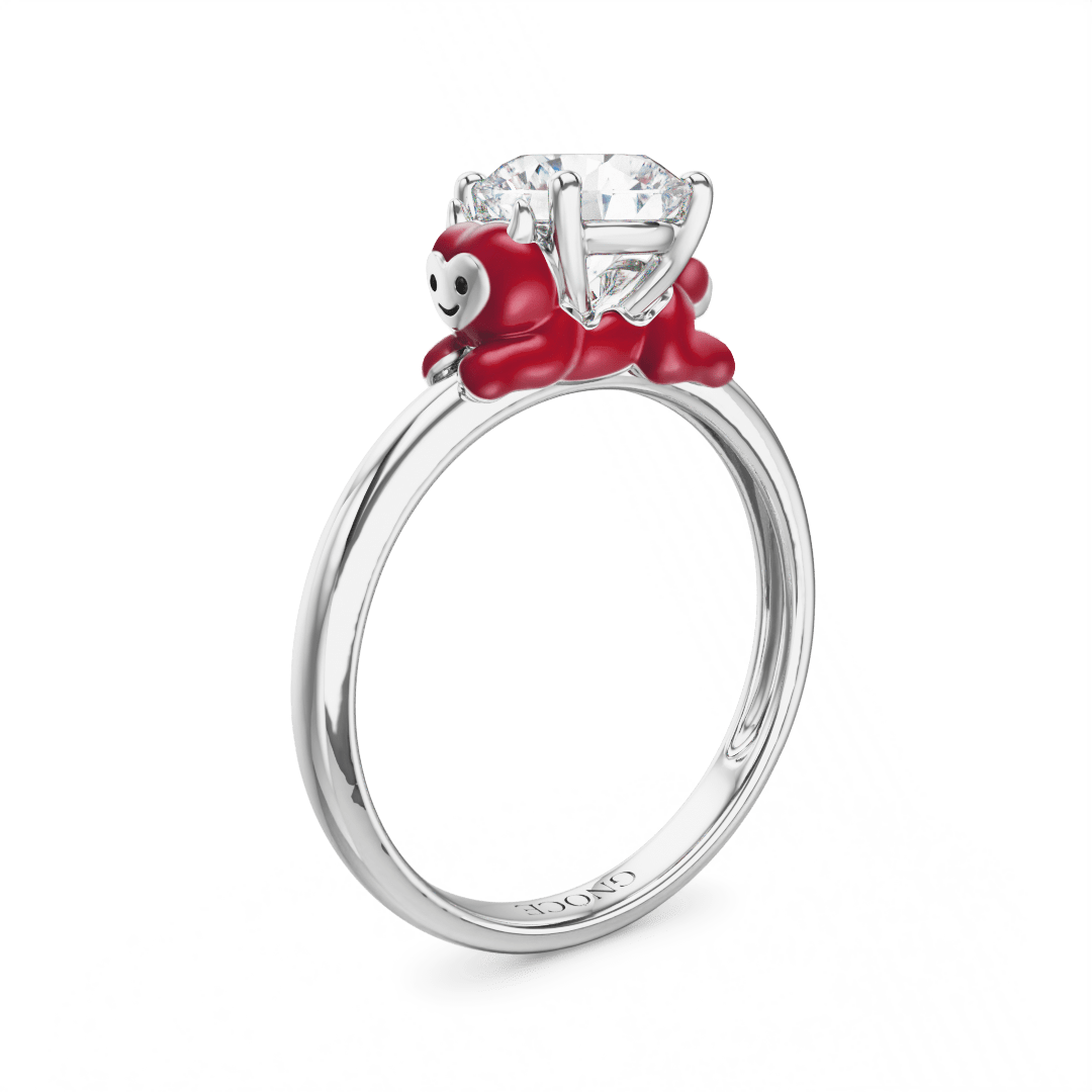 Gnoce Devil Embraces Moissanite Round Cut Ring_1