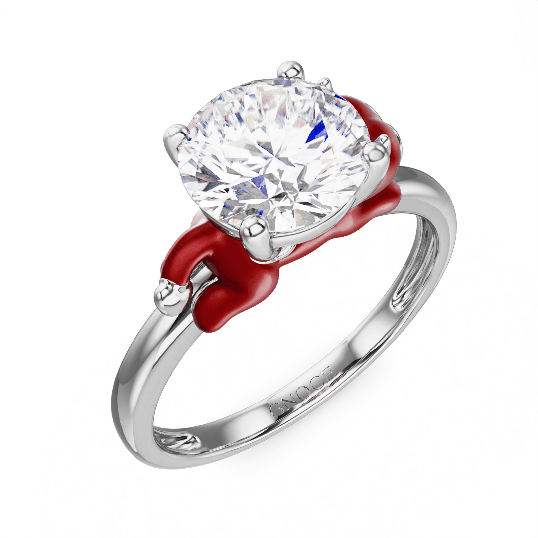 Gnoce Devil Embraces Moissanite Round Cut Ring_3