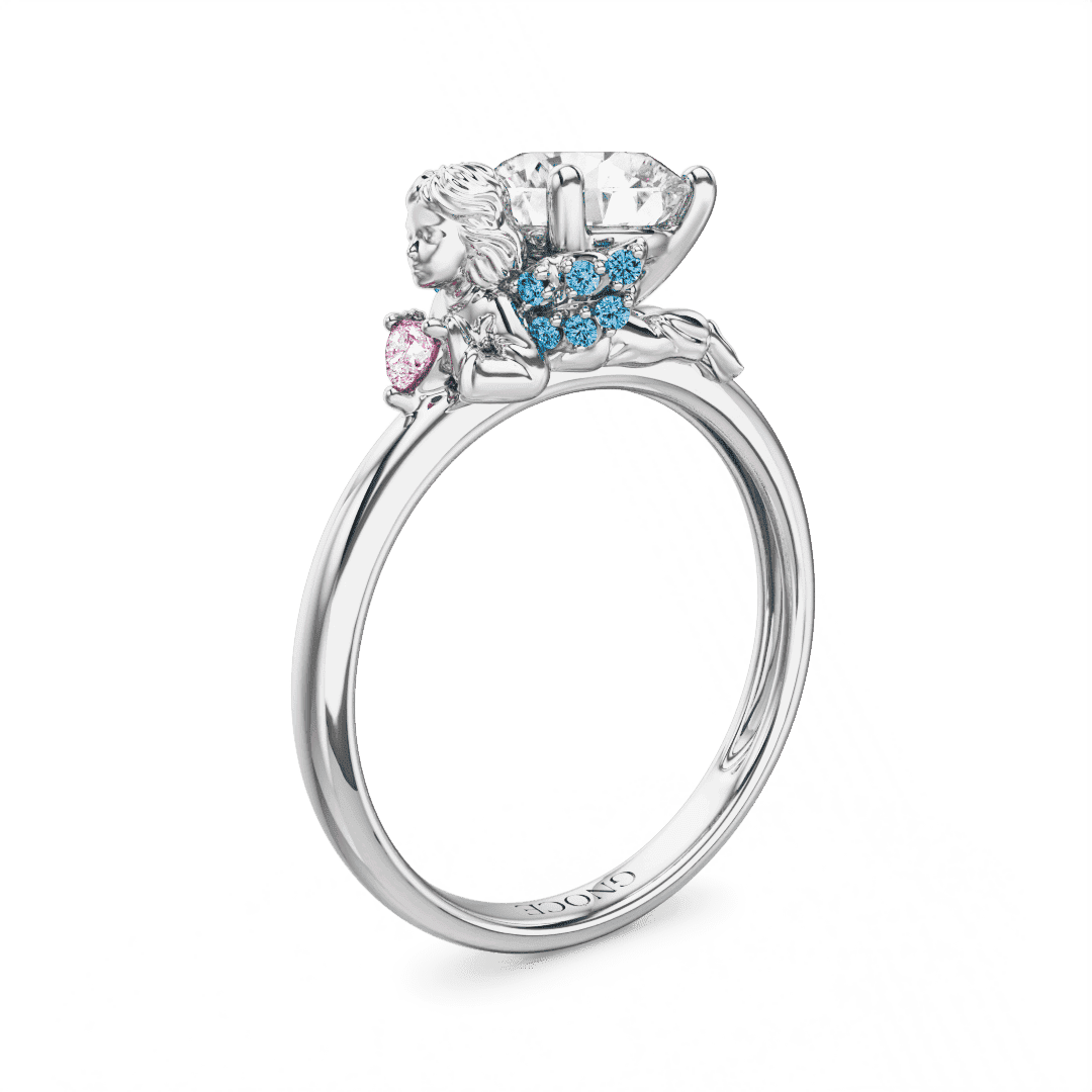 Gnoce Angel Embraces Moissanite Round Cut Ring_1