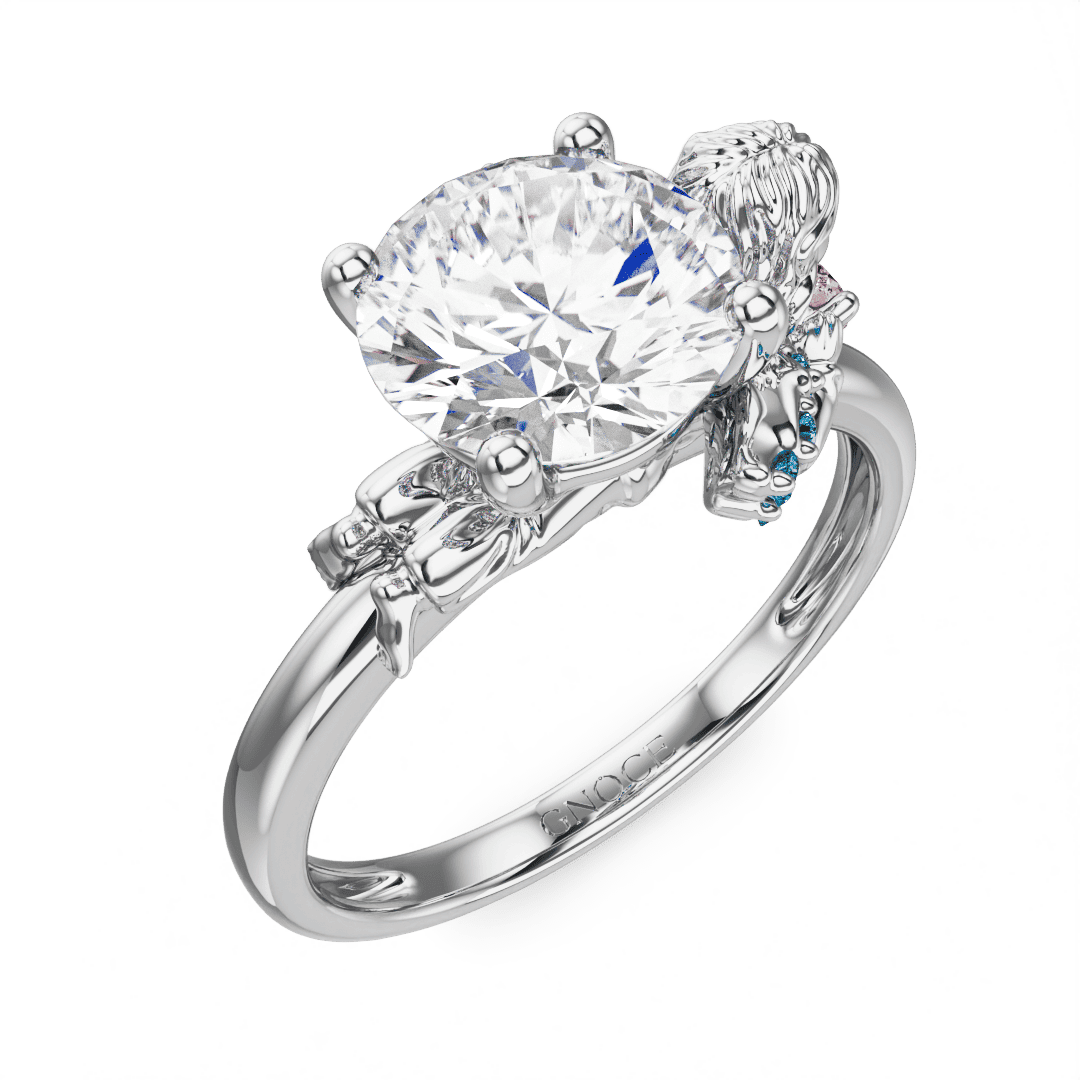 Gnoce Angel Embraces Moissanite Round Cut Ring_3
