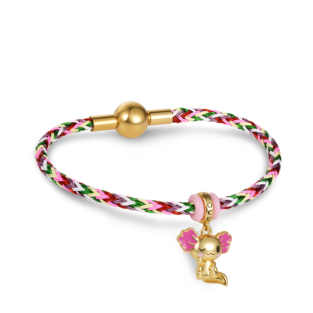 Gnoce Multicolor Round Snap Basic Bracelet with 2 Pieces of Stoppers_2