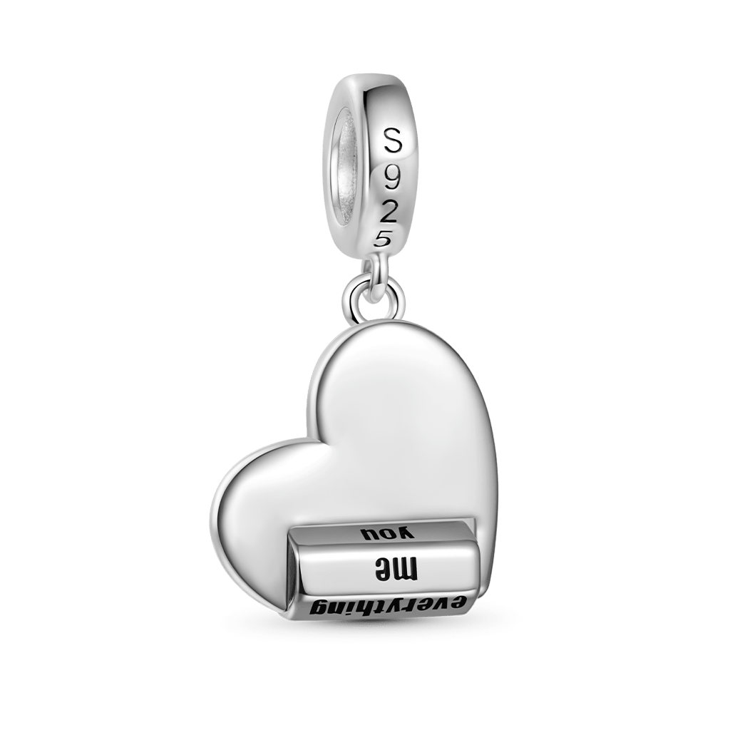 Gnice Heart Rotating “LOVE” World Pendant Dangle Charm_5