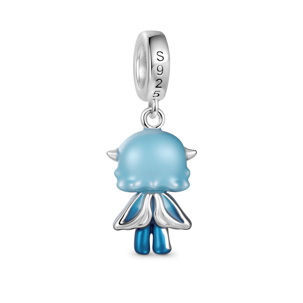 Gnoce Halloween Blue-hued Celestial Angel Pendant Dangle Charm_5