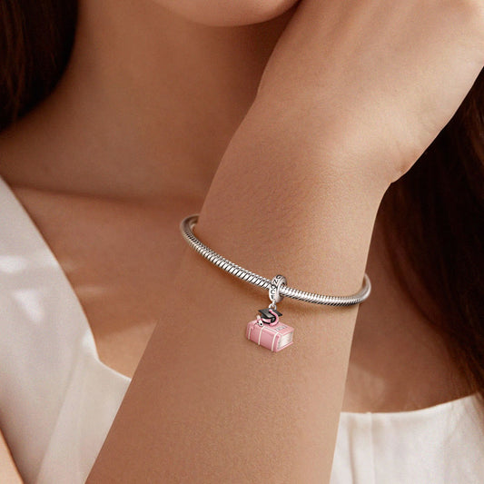 Gnoce Graduation Book Engravable Pendant Dangle Charm_3