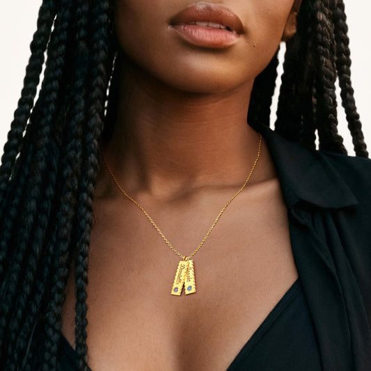 Gnoce Double Personalized Tag Name Necklace_2