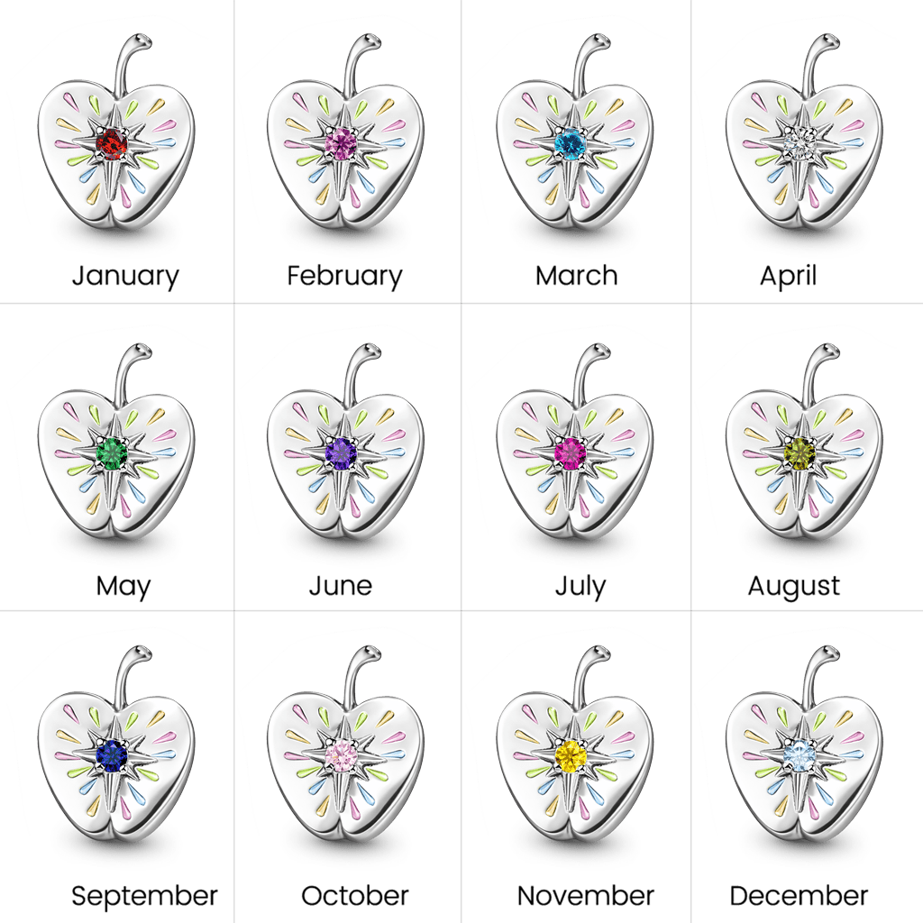 Gnoce Wishing Apple Customized Birthstone Charm_7