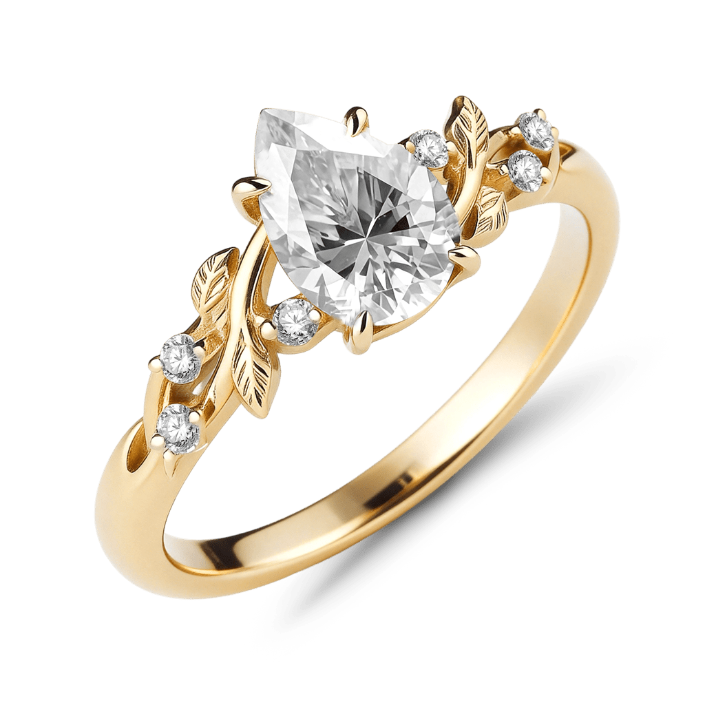 Gnoce Leaf Pear-cut Engagement Ring_4