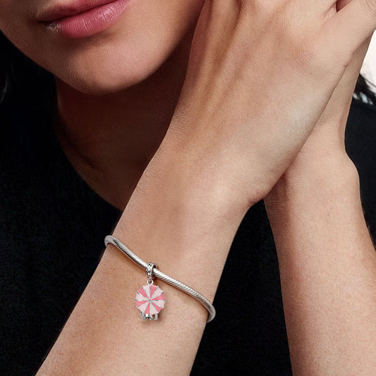 Gnoce Mother & Daughter Under Umbrella Pendant Dangle Charm_3