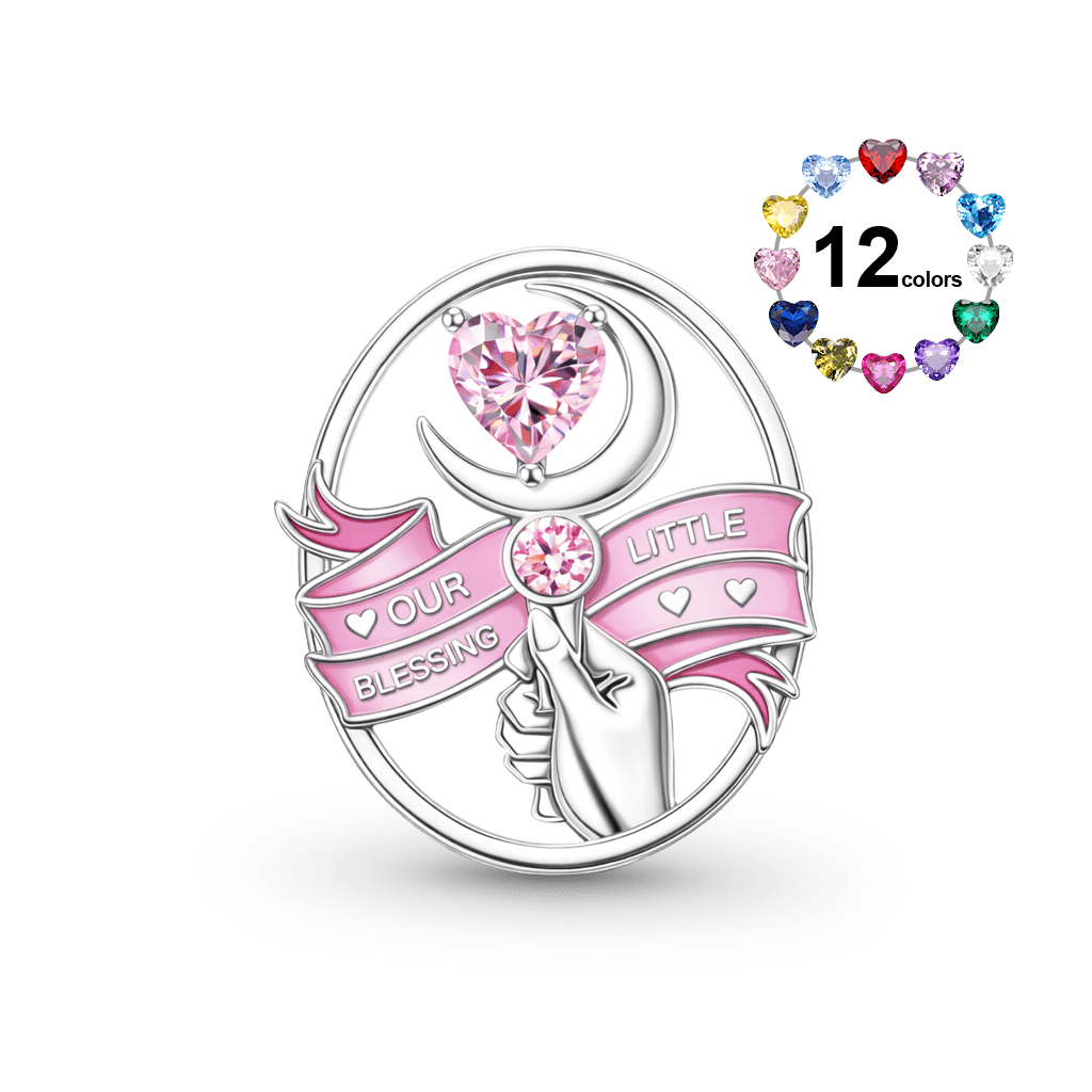 Gnoce Mother's Day Blessing for Newborn Magic Photo Birthstone Charm_5
