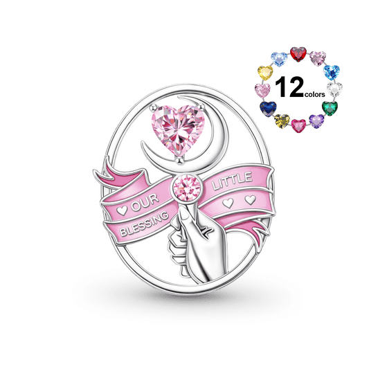 Gnoce Mother's Day Blessing for Newborn Magic Photo Birthstone Charm_5