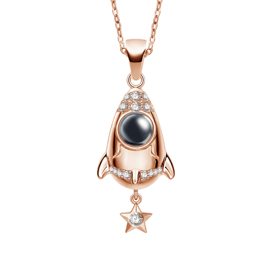 Gnoce Creative Rocket Necklace with Custom Projection Photo_2