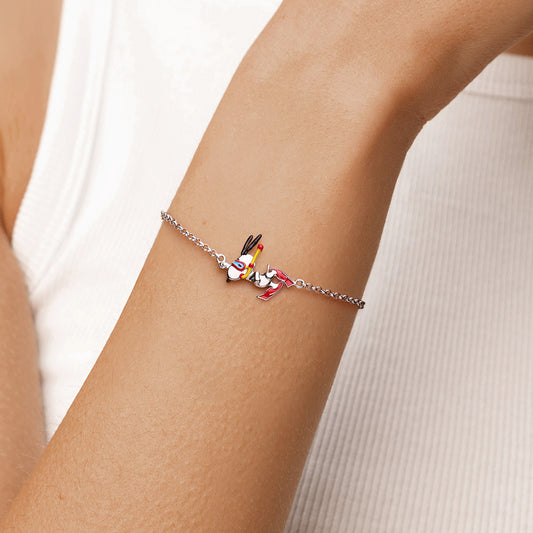 Gnoce Peanuts Snoopy Skateboarding Adjustable Bracelet_2