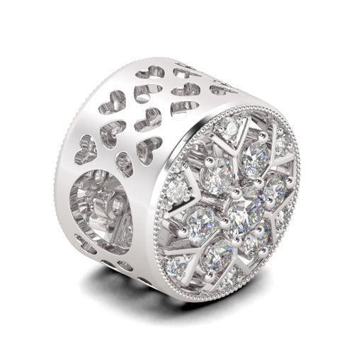 Gnoce "Pure Love " Snowflake Charm Best Christmas Gift for her 925 Sterling Silver Hollow Bead Charm_2