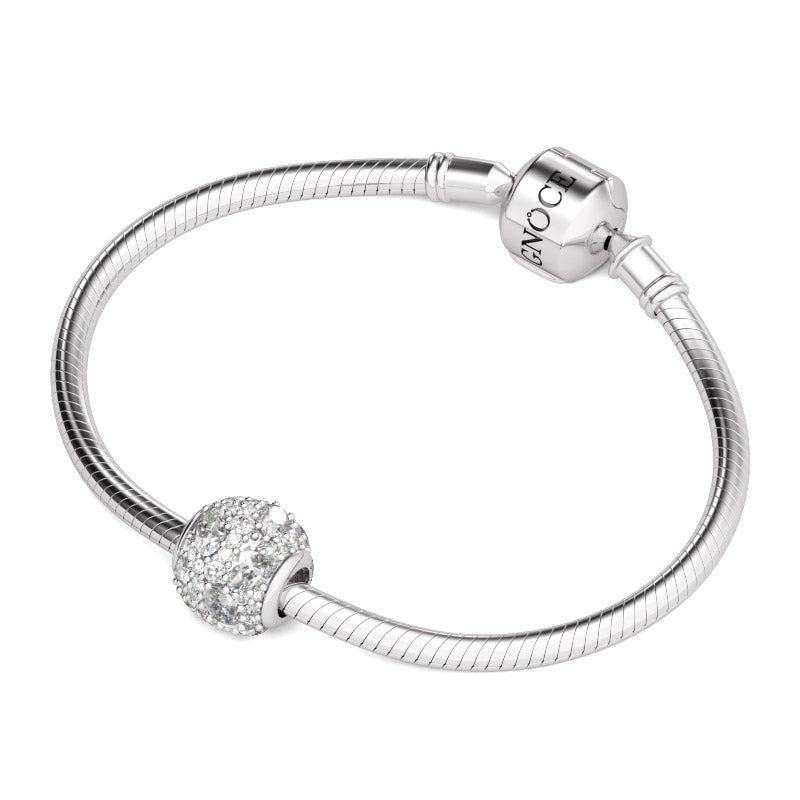 Gnoce "Always with You" Pure White Stone 925 Sterling Silver Charm Handcrafted To Your Bracelet or Necklace Super Gift for Friend and Family_3