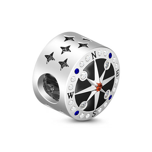 Gnoce "You Are My World"925 Sterling Silver Exquisite Mysterious Compass Charm Bead_2