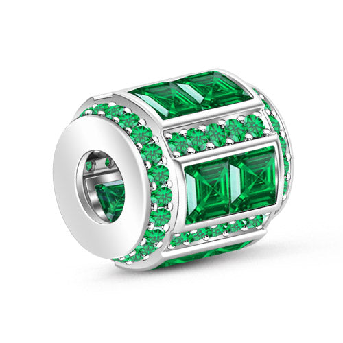 Gnoce "May Birthstone to Be Pride of Your Birth Month" Made of 925 Sterling Silver Emerald Birthstone Charm_2