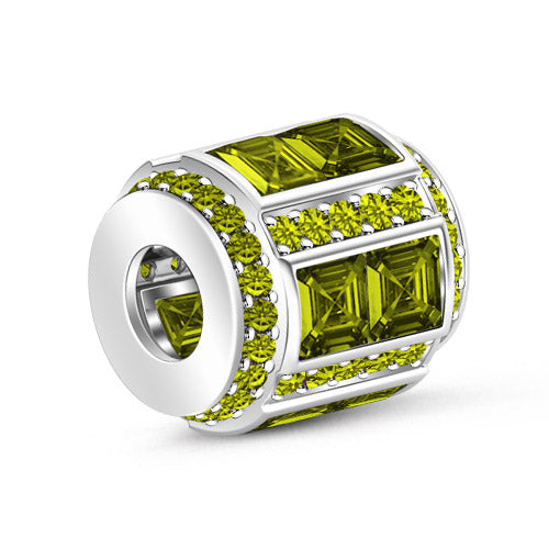 Gnoce "August Birthstone to Be Pride of Your Birth Month" Made of 925 Sterling Silver Peridot  Birthstone Charm_2