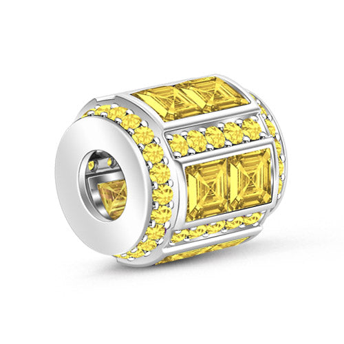 Gnoce "November Birthstone to Be Pride of Your Birth Month" Made of 925 Sterling Silver Topaz Birthstone Charm_2