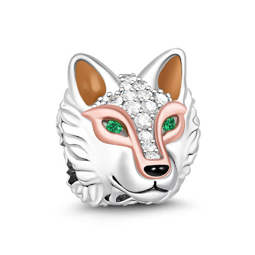 Gnoce "Clever As A Wolf" Elegant Ancient Wolf 925 Sterling Silver Animal Bead Charm_1