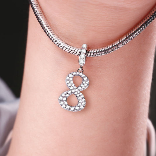 Gnoce "Eternal Happiness" Number Eight Number Theme 925 Sterling Silver Pendant_3